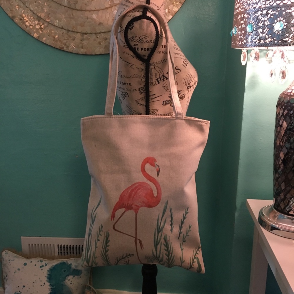 Flamingo 🦩 Beach Tote -1 left - Picture 2 of 4
